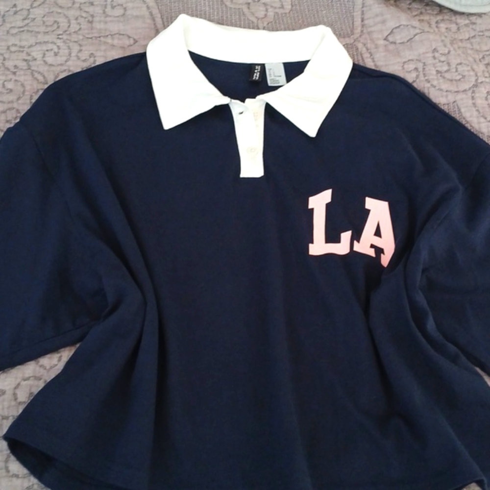 LA Navy Blue Crop!